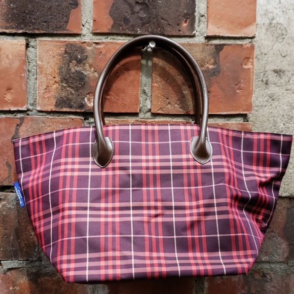 BURBERRY BLUE LABEL (Japan) Plaid Purse Bag Tote